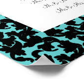 ダマスクの結婚式の座席表 ポスター (角)