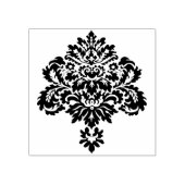 ダマスクの花のシルエットアートスタンプ ラバースタンプ (インプリント)