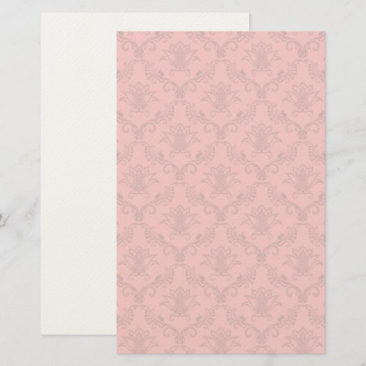 ダマスクの花柄 便箋 (正面/裏面)