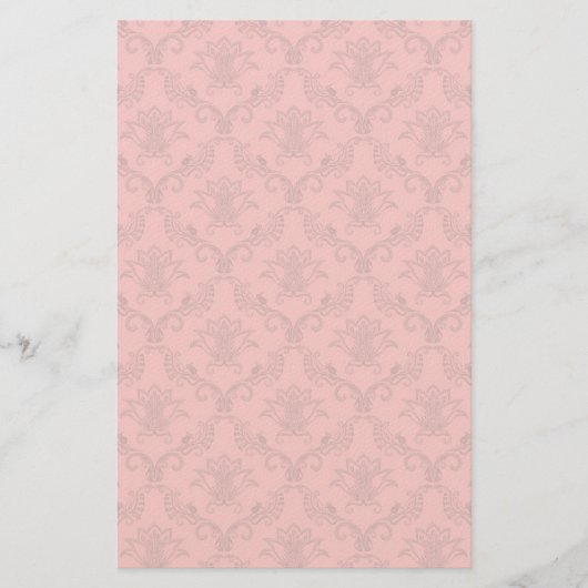 ダマスクの花柄 便箋 (正面)