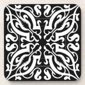 ダマスクの黒 コースター (正面)