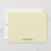 ダマスクアイボリーリハーサルディナーカード 招待状 (裏面)