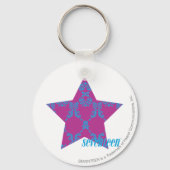 ダマスクアクアパープル3 キーホルダー (正面)