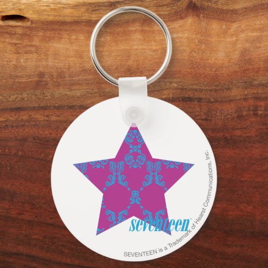 ダマスクアクアパープル3 キーホルダー (正面)