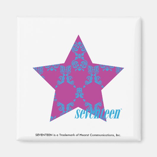 ダマスクアクアパープル3 マグネット (正面)