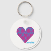 ダマスクアクアパープル4 キーホルダー (正面)