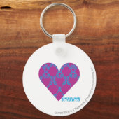 ダマスクアクアパープル4 キーホルダー (正面)