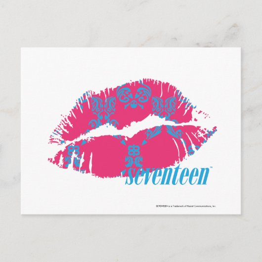 ダマスクアクアマゼンタ ポストカード (正面)