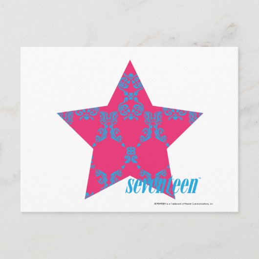 ダマスクアクア – マゼンタ2 ポストカード (正面)