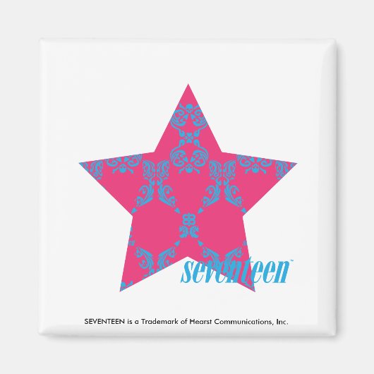 ダマスクアクア – マゼンタ2 マグネット (正面)