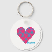 ダマスクアクア – マゼンタ4 キーホルダー (正面)