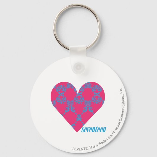 ダマスクアクア – マゼンタ4 キーホルダー (正面)