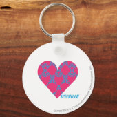 ダマスクアクア – マゼンタ4 キーホルダー (正面)