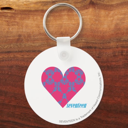 ダマスクアクア – マゼンタ4 キーホルダー (正面)