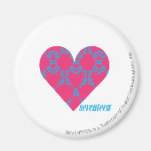 ダマスクアクア – マゼンタ4 マグネット (正面)