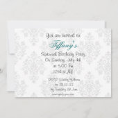 ダマスクアクアSweet sixteen招待状 招待状 (裏面)