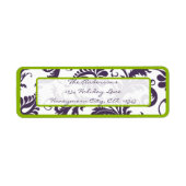 ダマスクアップルグリーン&ラピスパープル住所 シール (正面)