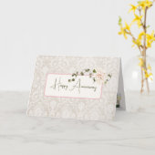 ダマスクアニバーサリーアジサイのブーケ カード (黄色い花)