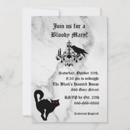 ダマスクアンドマーブルハロウィーン招待状 招待状