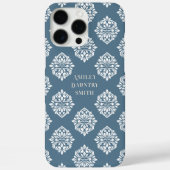 ダマスクアンビエクラシックンスティール(緑がかった色)グレイ Case-Mate iPhoneケース (裏面)