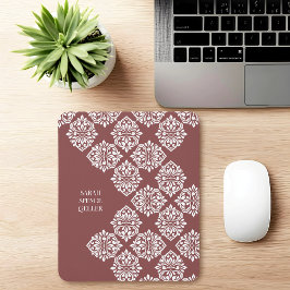 ダマスクアンビエンスジオメトリックカッパーラストマウスパッド マウスパッド