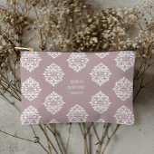 ダマスクアンビエンストスカニーピ淡い色のンク アクセサリーポーチ