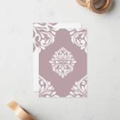 ダマスクアンビエンストスカニーピ淡い色のンク ノートカード (正面/裏面インサイチュ)