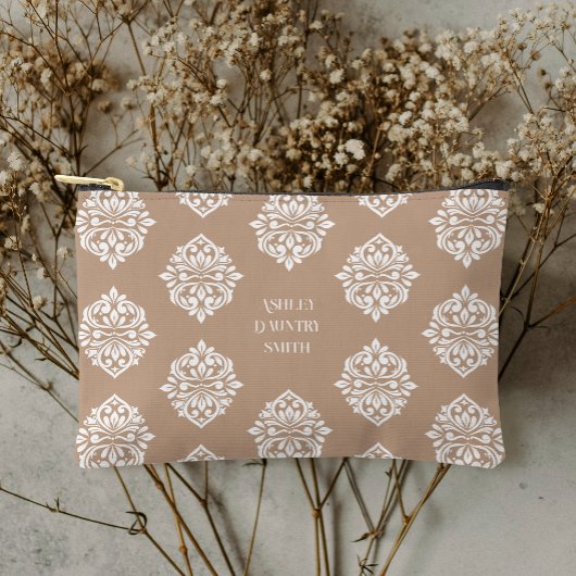 ダマスクアンビエンスベージュ アクセサリーポーチ