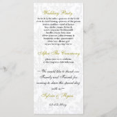 ダマスクイエロー結婚式 プログラム (裏面)