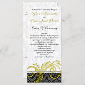 ダマスクイエロー結婚式 プログラム (正面/裏面)