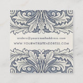 ダマスクイタリアンブエレガントティックまたはギャラリー コーリングカード (裏面)