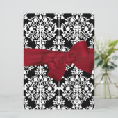 ダマスクイベント招待状レッド大 招待状 (スタンド正面)