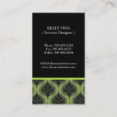 ダマスクインテリアデザイナー名刺 名刺 (裏面)