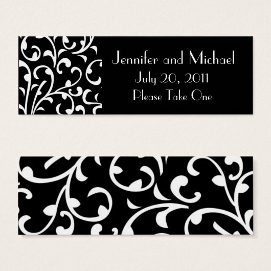 ダマスクウェディングフライトギフトラベル (正面&裏面)