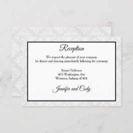 ダマスクウェディング招待状エンクロージャカード エンクロージャーカード