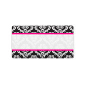 ダマスクウェディング招待状住所 シール (正面)