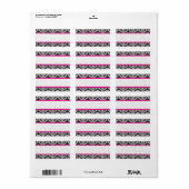 ダマスクウェディング招待状住所 シール (フルシート)