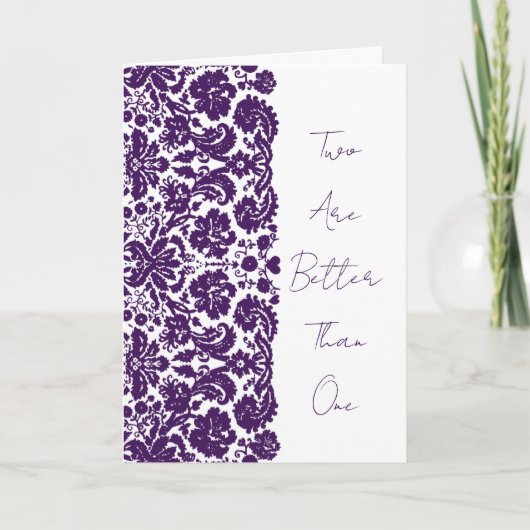 ダマスクウェディング招待状 – クリスチャン聖なる書物、 経典 招待状 (正面)