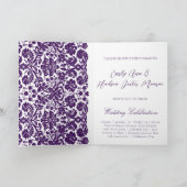 ダマスクウェディング招待状 – クリスチャン聖なる書物、 経典 招待状 (内部)