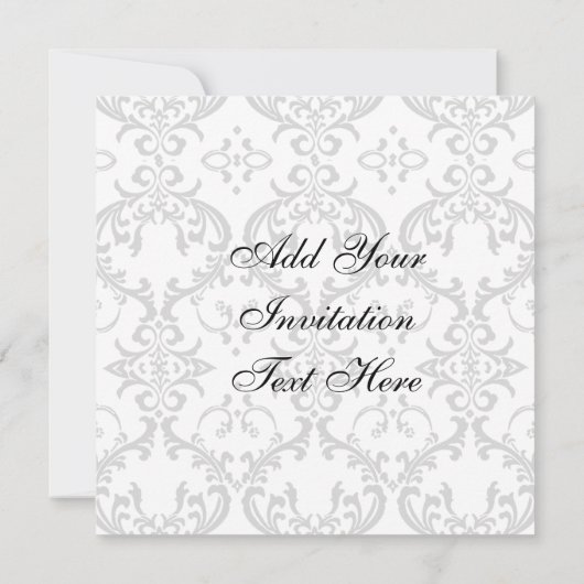 ダマスクウエディング招待状モノグラムピンク 招待状 (裏面)