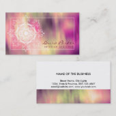 ダマスクウォーター色マンダラエレガントアーティストヴィンテージ 名刺 (正面/裏面)
