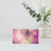 ダマスクウォーター色マンダラエレガントアーティストヴィンテージ 名刺 (スタンド正面)