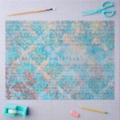 ダマスクエフェラデザインシリーズ#7 薄葉紙 (クラフト)