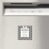 ダマスクエレガンスウェディングデイトマグネットを保存 マグネット (インサイチュ (食洗機))