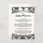 ダマスクエレガンス結婚の安全対策 エンクロージャーカード (正面/裏面)