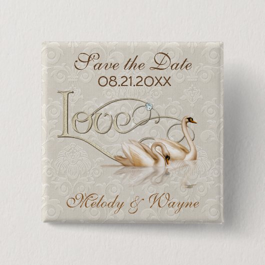 ダマスクエレガンス 缶バッジ (正面)