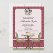 ダマスクエレガントとシャンデリア茶パーティー 招待状 (正面)