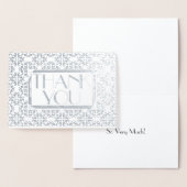 ダマスクエレガントアールデコ任意の大事な行事ありがとう 箔カード (ディスプレー)