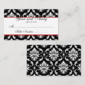 ダマスクエレガントウェディングシーティングカード プレイスカード (正面/裏面)