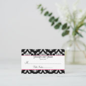 ダマスクエレガントウェディングテーブルのシーティングカード プレイスカード (スタンド正面)